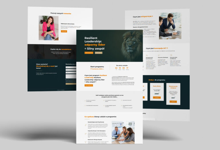 landing page sklep kursy dla liderów