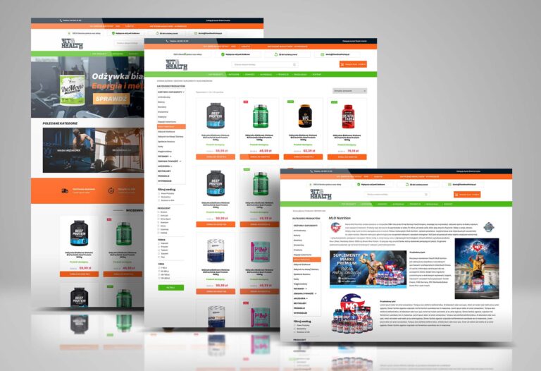 projekt sklepu internetowego odżywki sklep z suplementami
