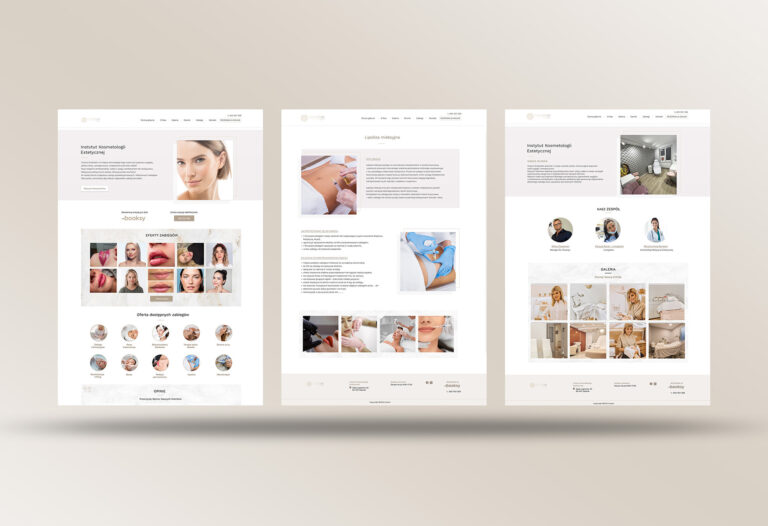 projekt strony internetowe web design medycyna estetyczna